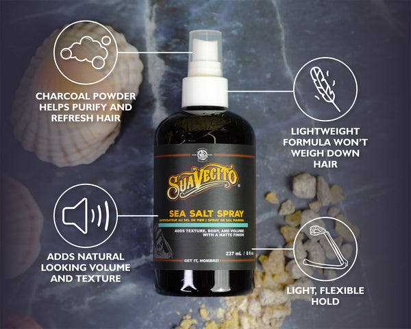 suavecito Suavecito Sea Salt Spray – Texturizing Hair Spray for Volume Waves & Matte Finish