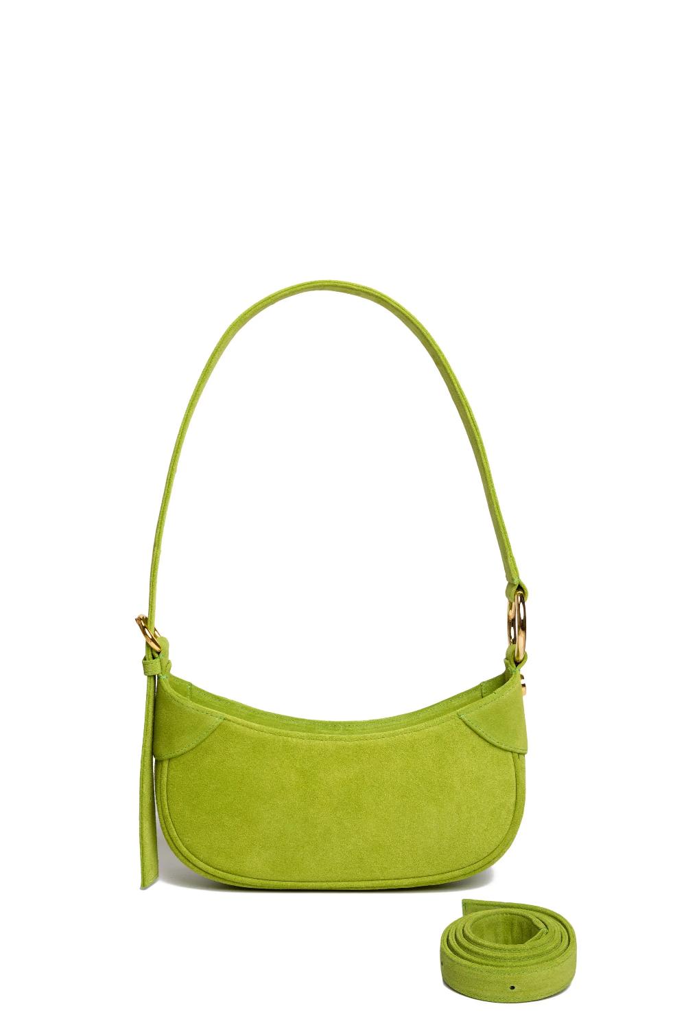 Subella London Alani Suede Green Shoulder Bag - Pre Order