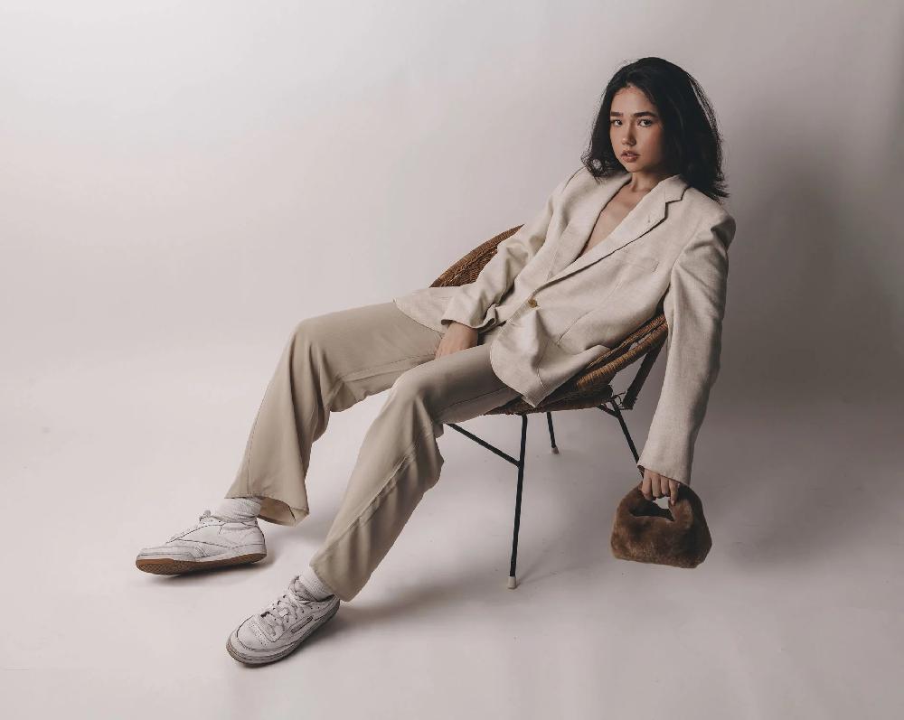 subella london GIGI Mini Shearling Fur Tote in Brown