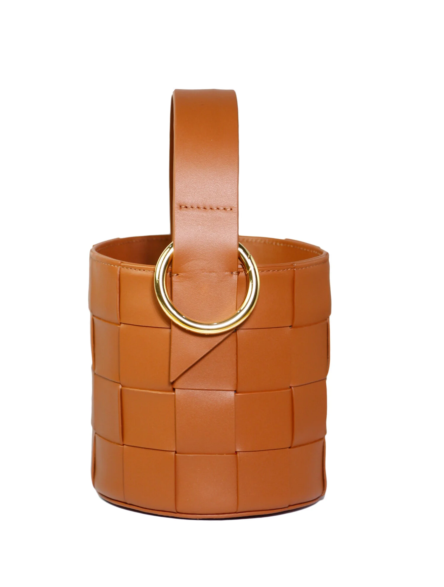 Subella London JAS Woven Leather Bucket Classic Tan