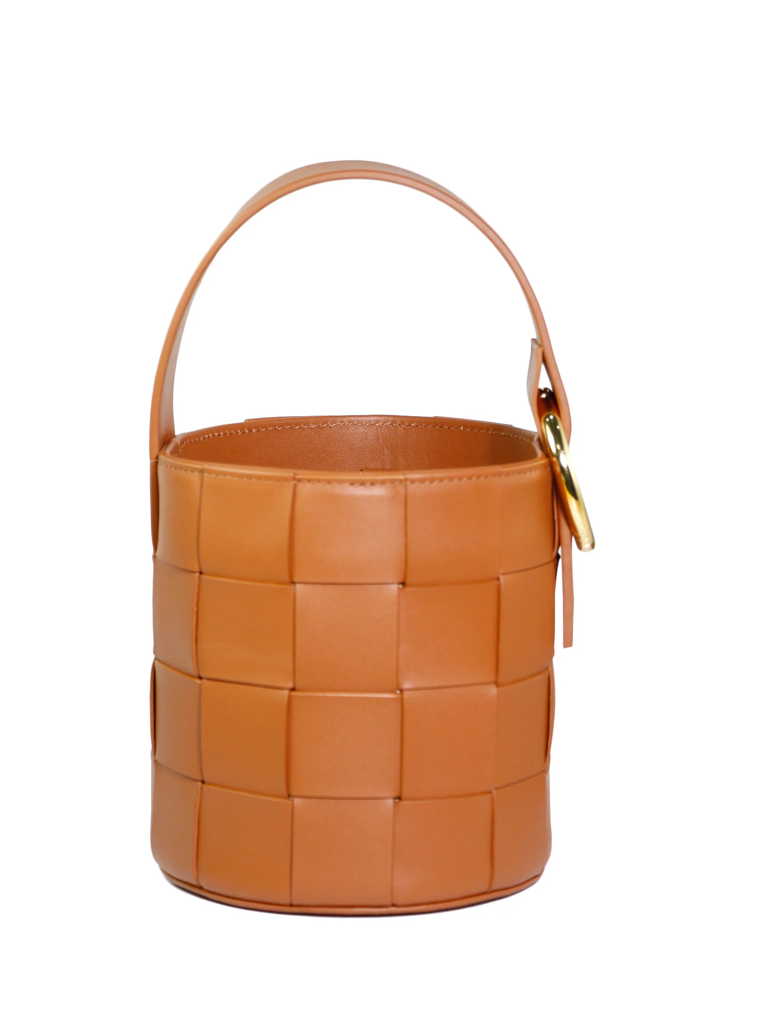 Subella London JAS Woven Leather Bucket Classic Tan