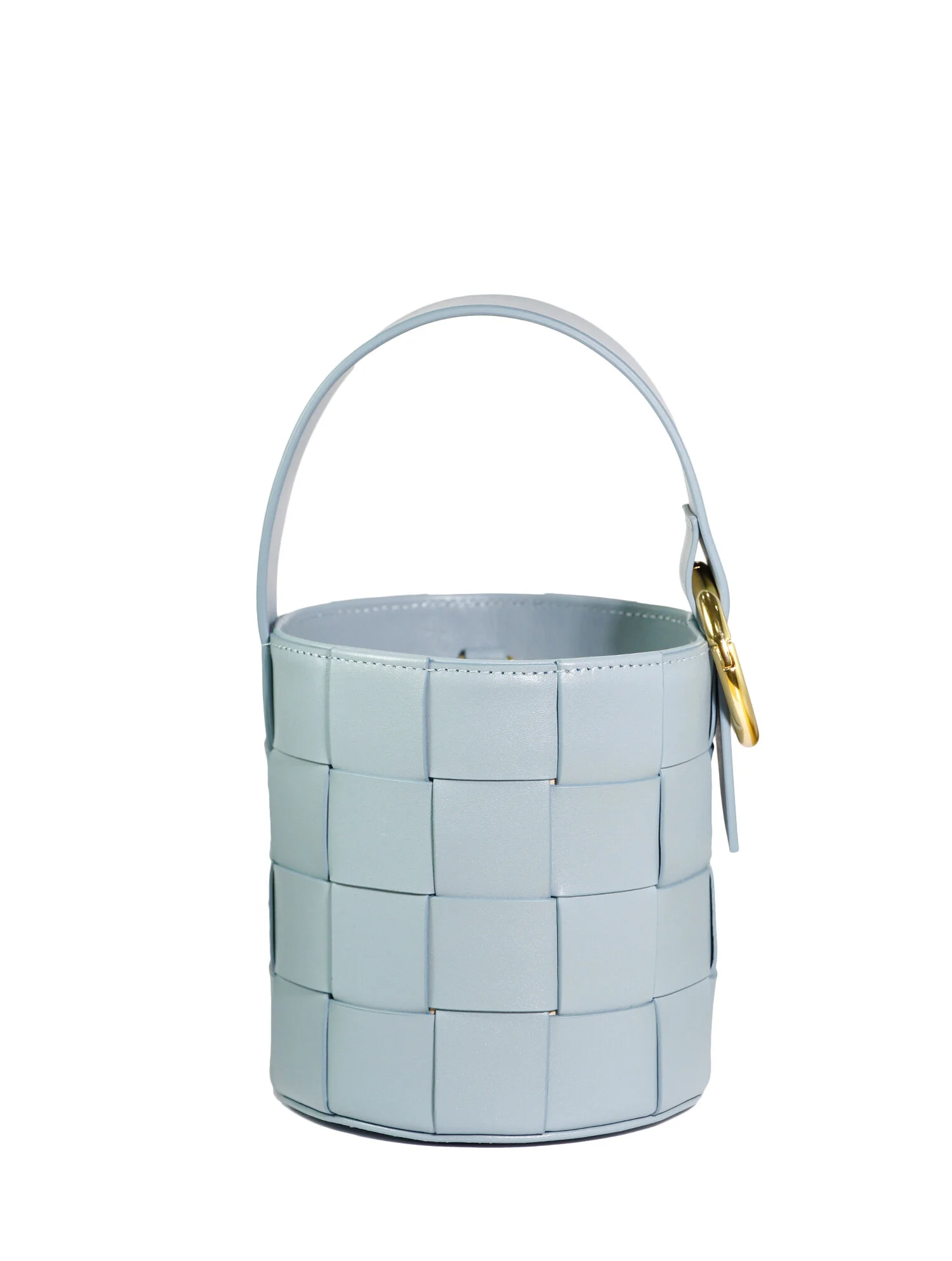 Subella London JAS Woven Leather Bucket Cornflower Blue