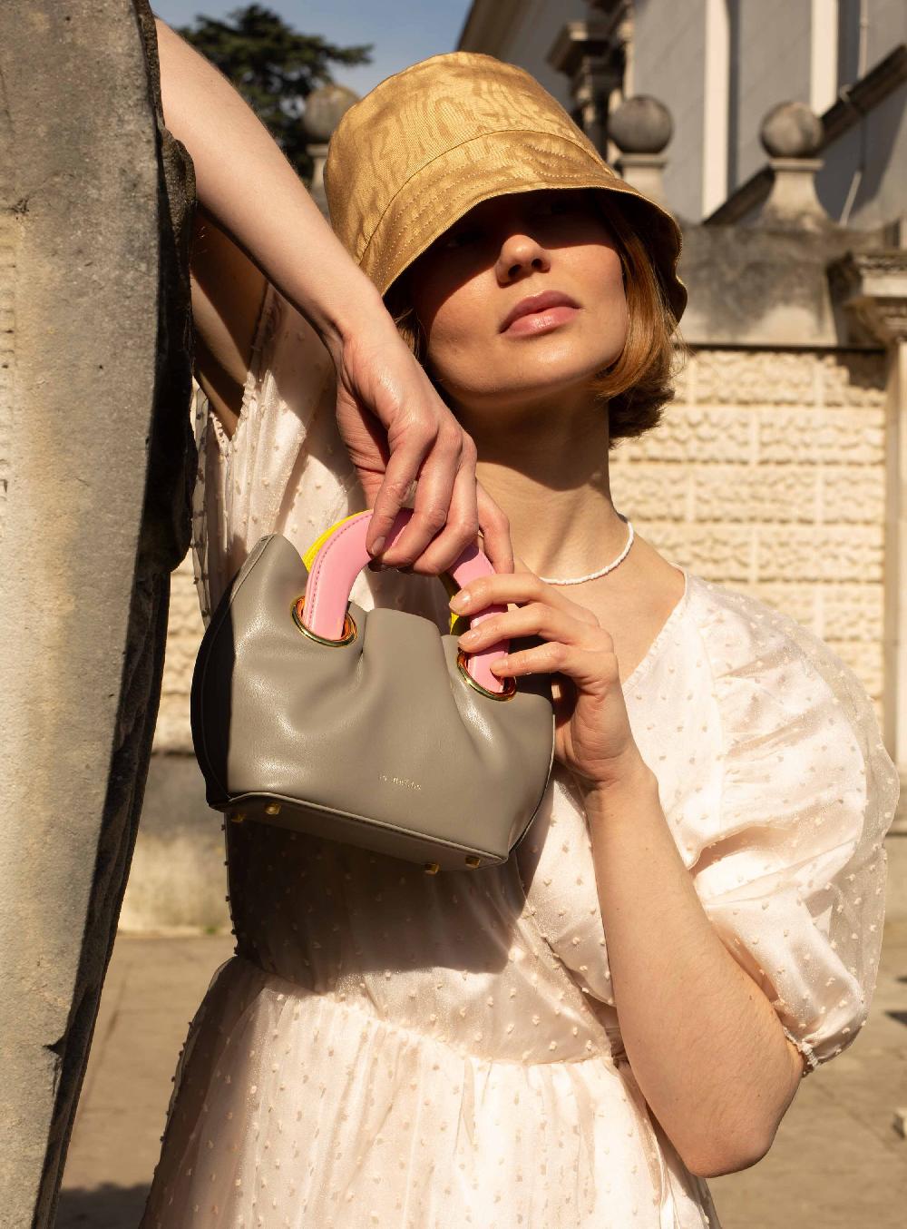 subella london LONDON Mini Tote Smoke Grey Bag Eco Leather