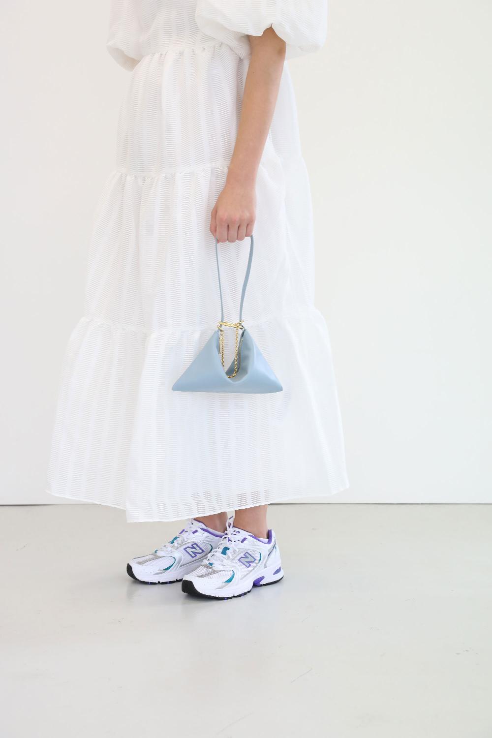 subella london Mini Megan Leather Daphne Blue Shoulder Pouch