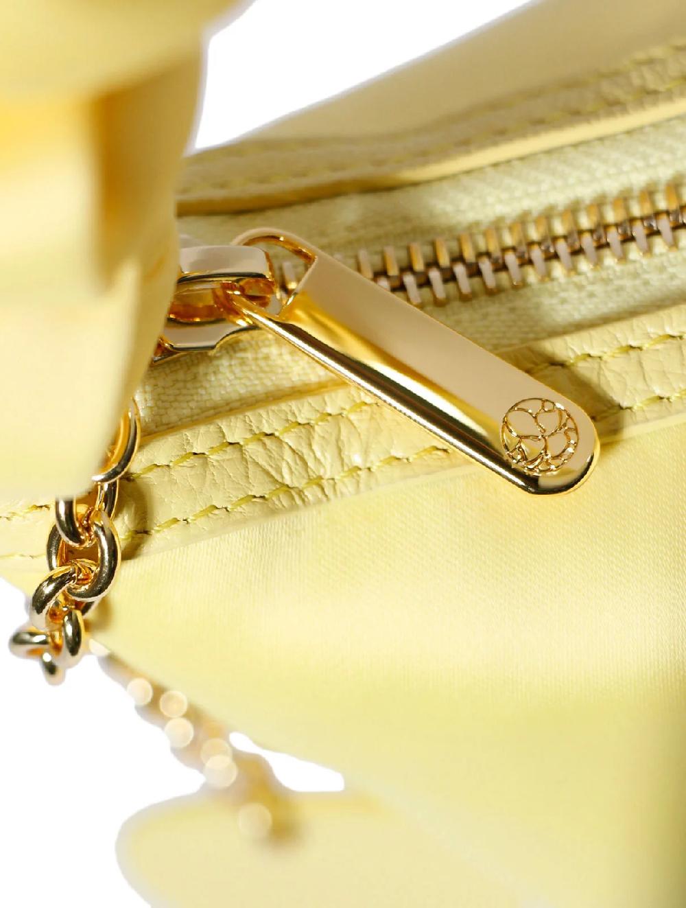 Subella London Sisi Lemon Satin Scrunchie Mini Tote