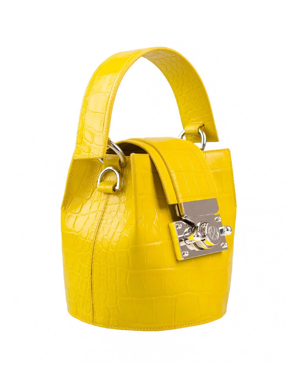 Subella London Bambi • Yellow Croc & Silver
