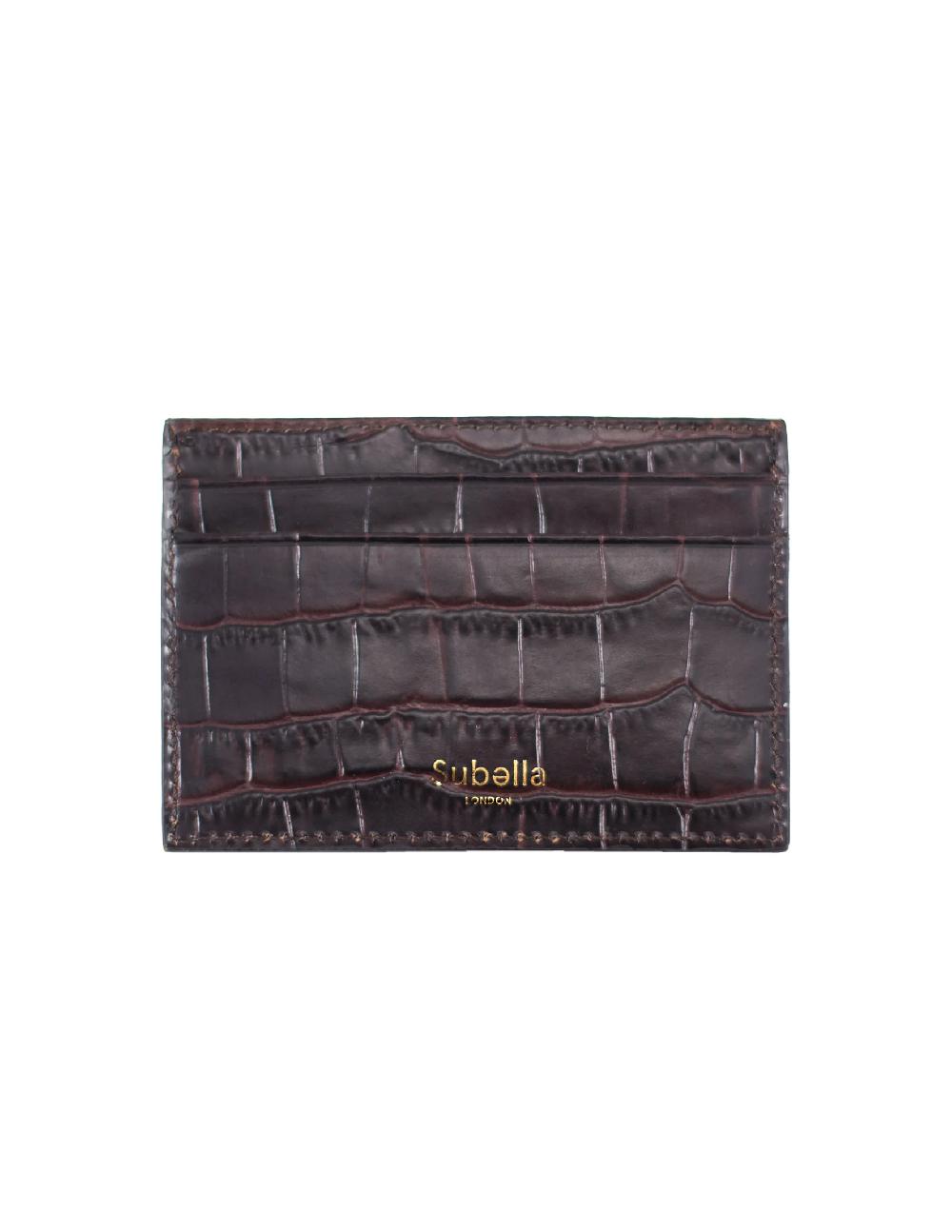 Subella London Chocolate Croc Cardholder