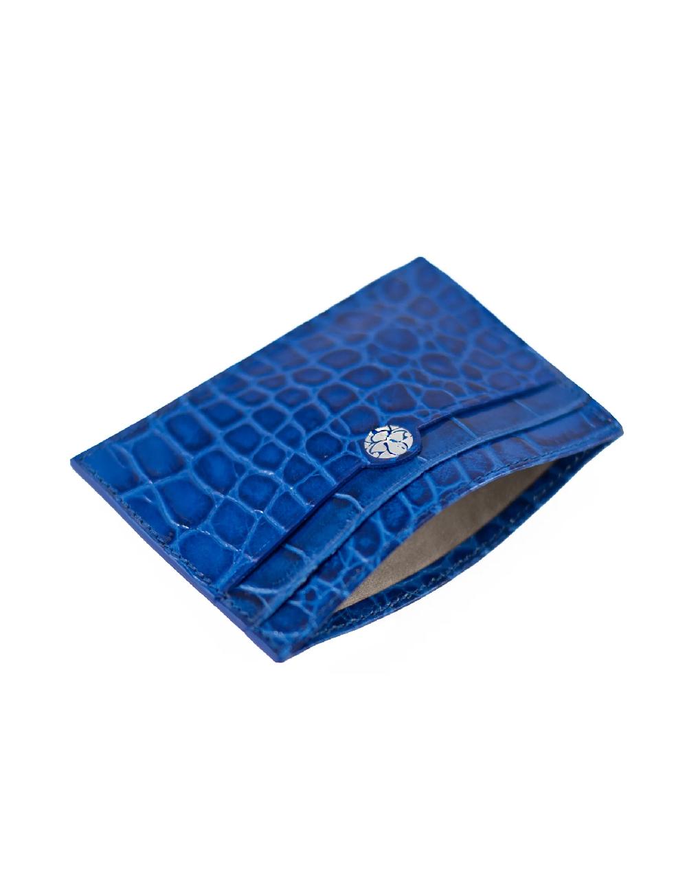 Subella London Electric Blue Croc Cardholder