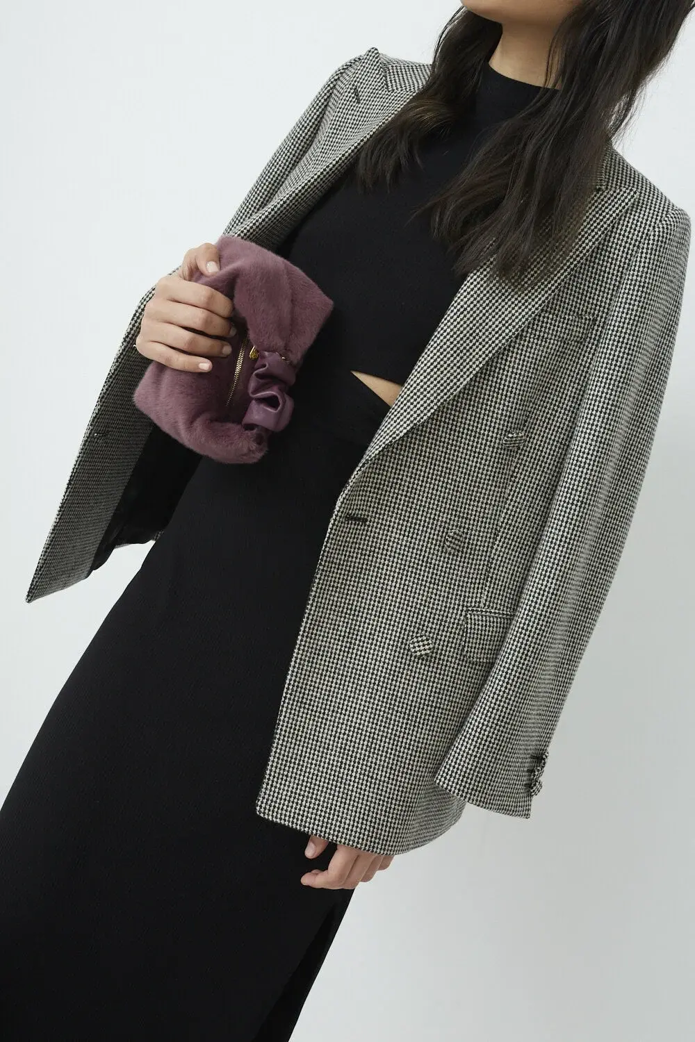 Subella London GIGI Faux Fur Tote In Mauve