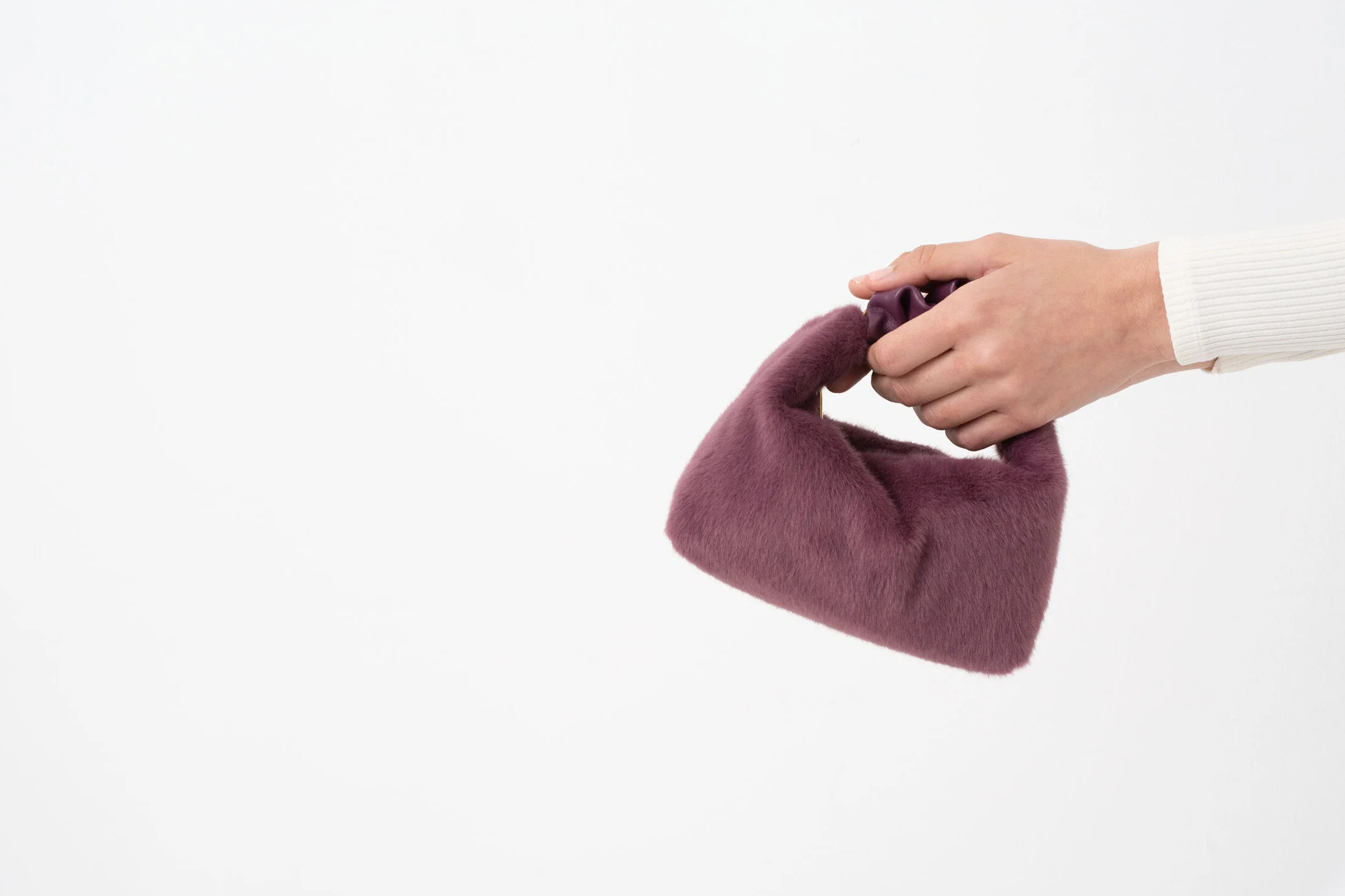 Subella London GIGI Faux Fur Tote In Mauve