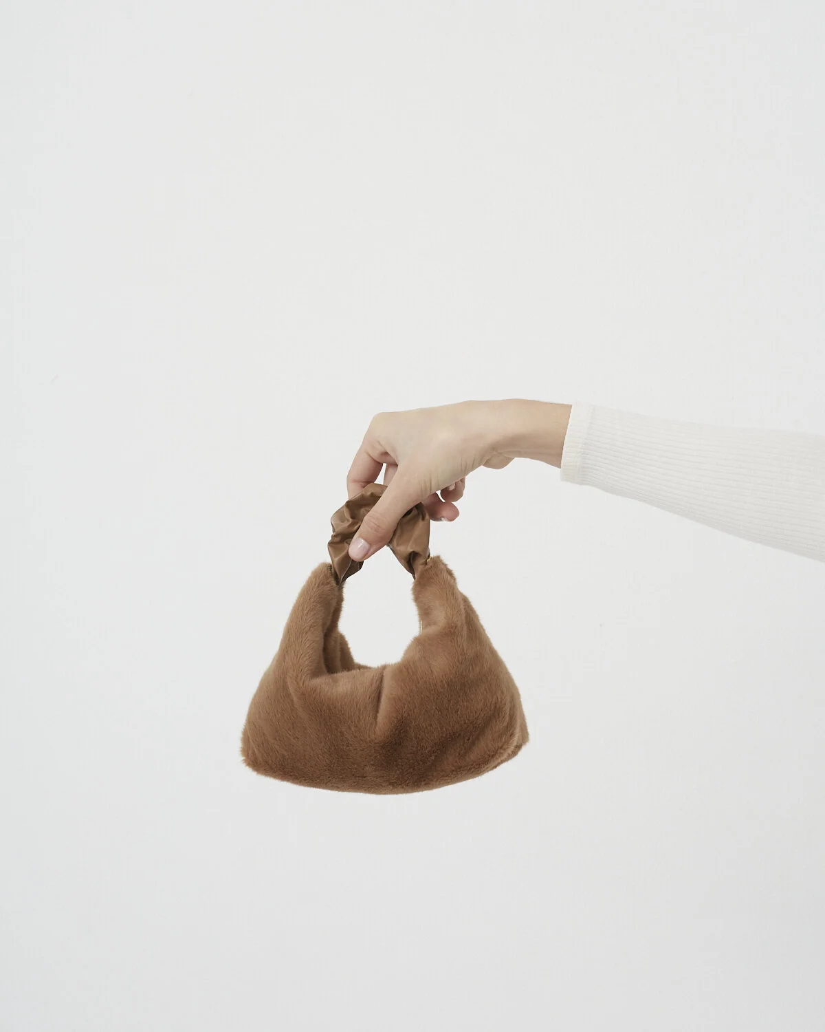 subella london GIGI Faux Fur Tote in Soft Tan