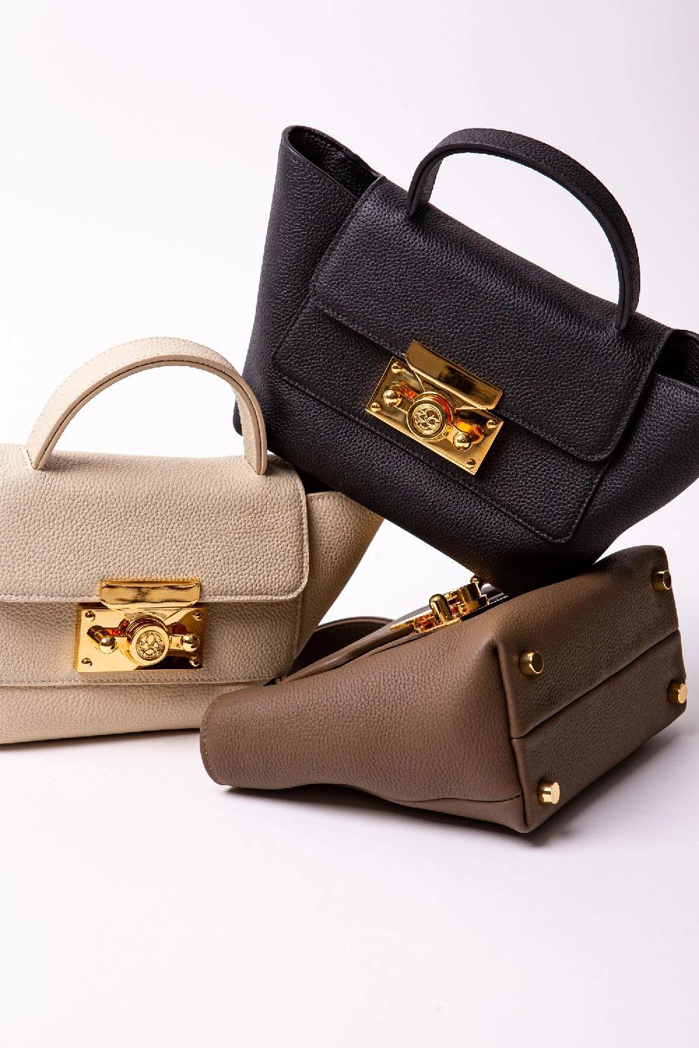 subella london Ginger Tote in Black Leather