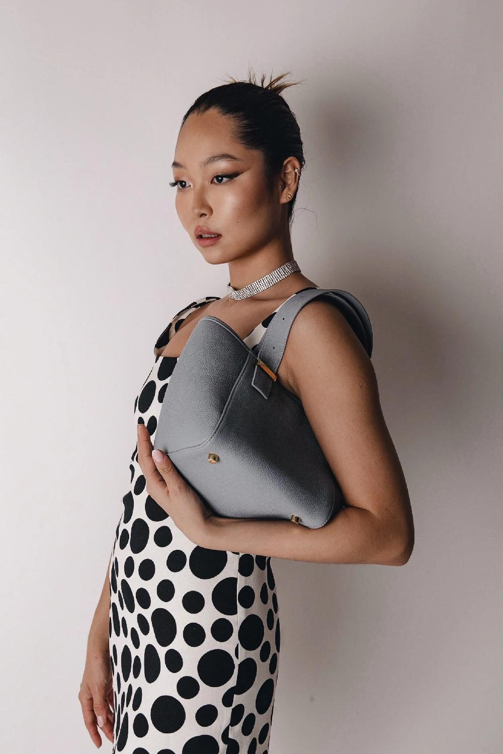 Subella London Grace 3 Way Bucket In Blue Leather