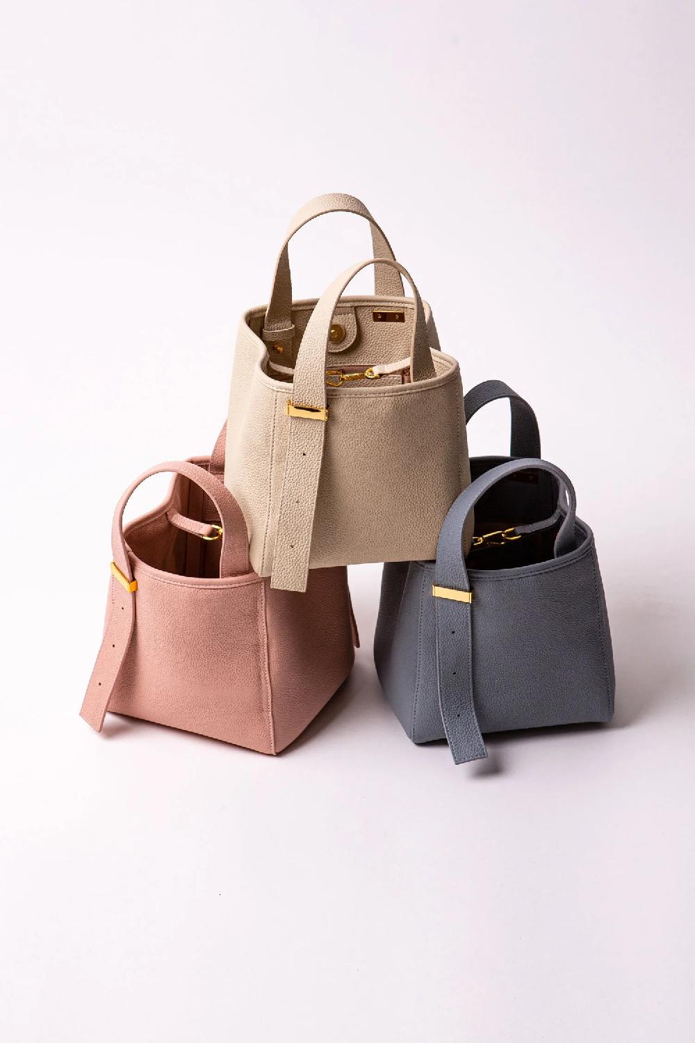 Subella London Grace 3 Way Bucket In Cream Leather