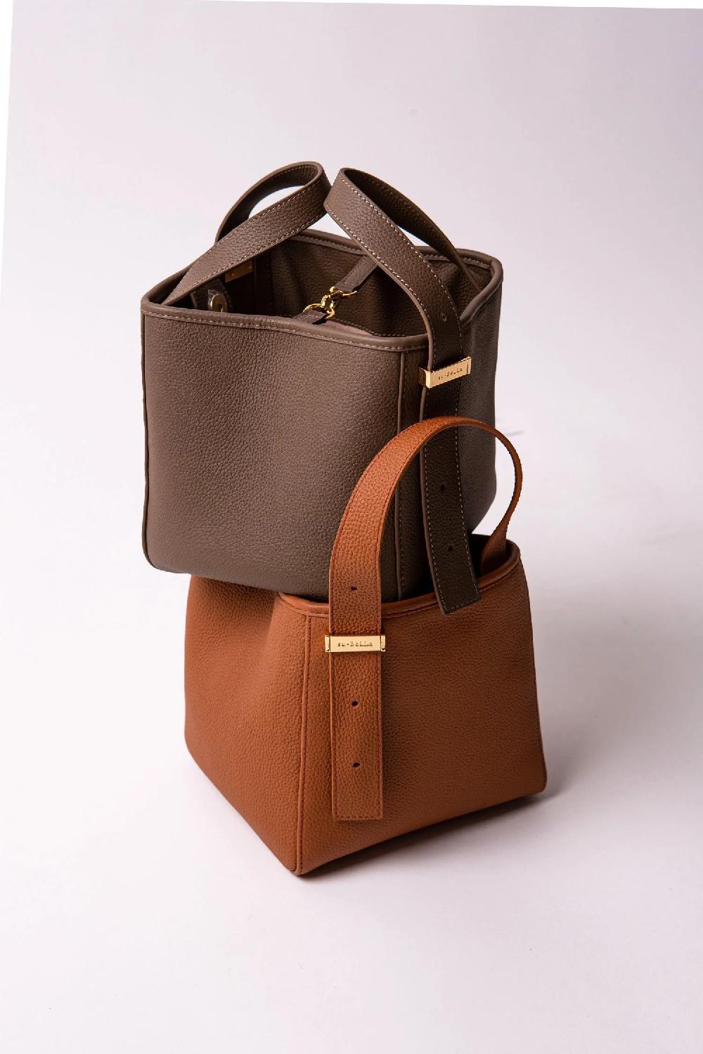 Subella London Grace 3 Way Bucket In Grey Leather