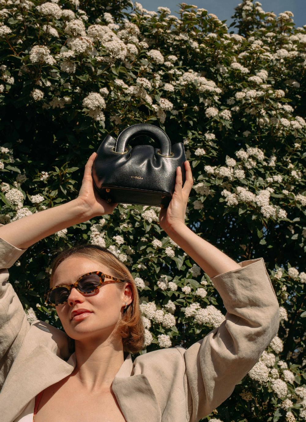 subella london LONDON Mini Tote Black Eco Leather