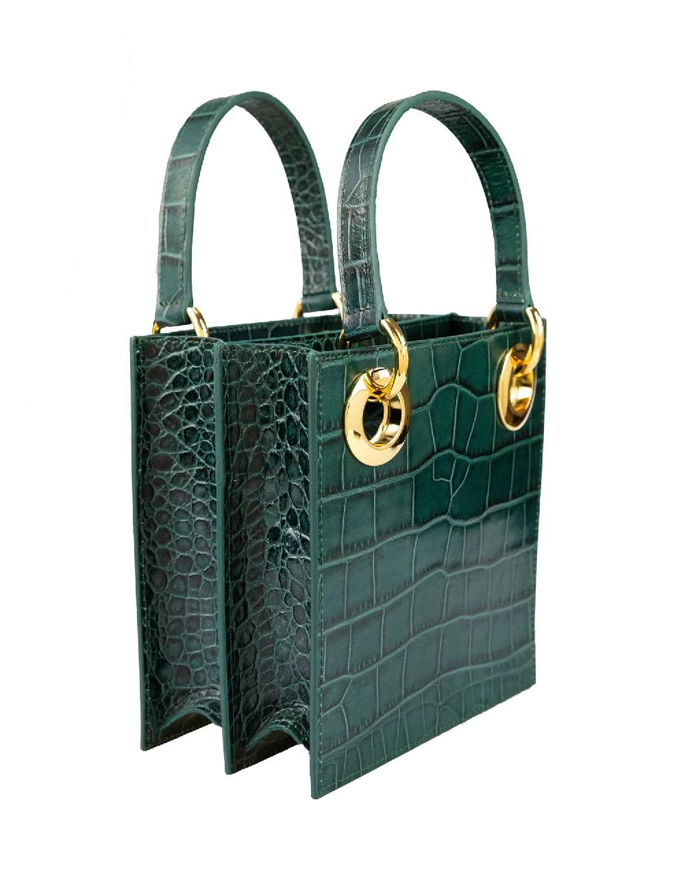 Subella London Mini Sabrina • Petrol Croc & Gold