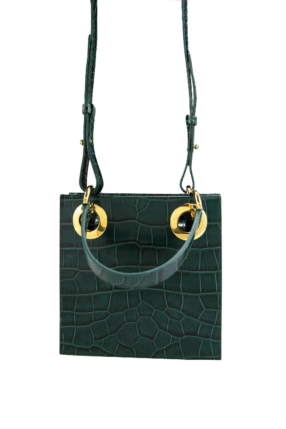 Subella London Mini Sabrina • Petrol Croc & Gold