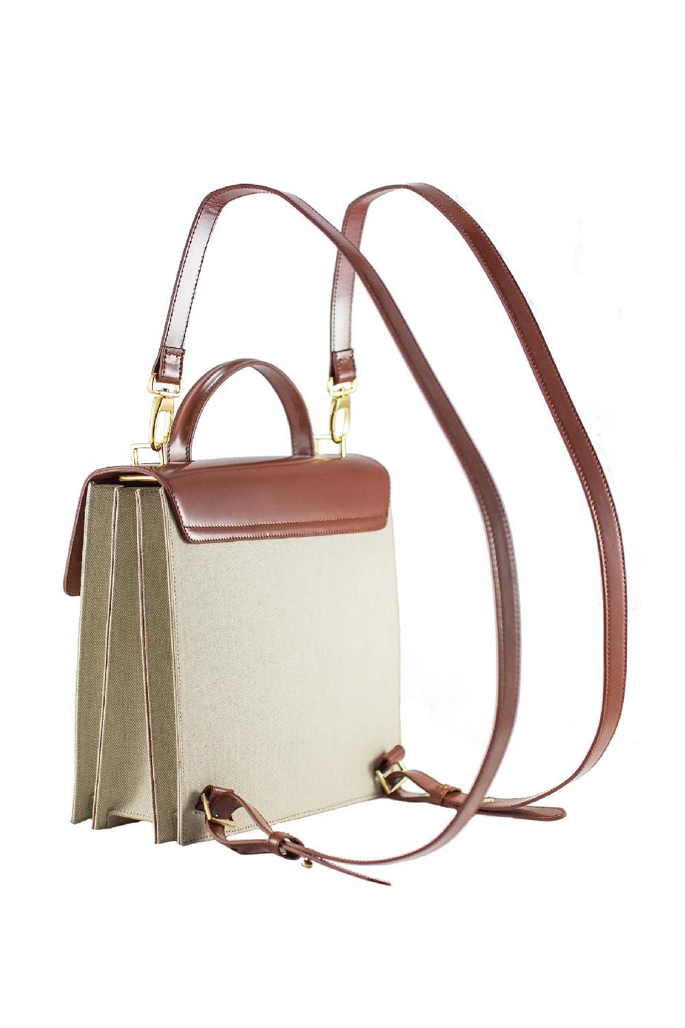 Subella London Silvy Backpack • Tan & Canvas