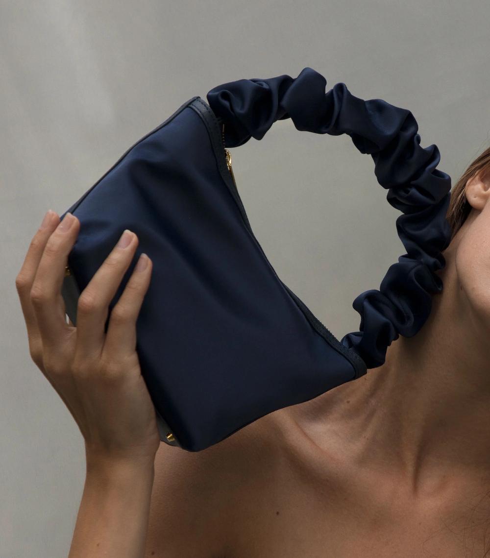 Subella London Sisi Midnight Blue Scrunchie Tote