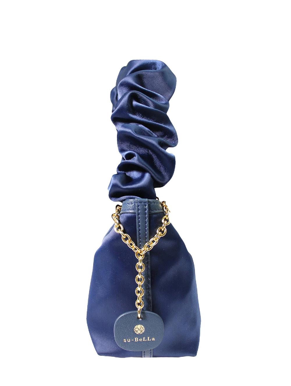Subella London Sisi Midnight Blue Scrunchie Tote