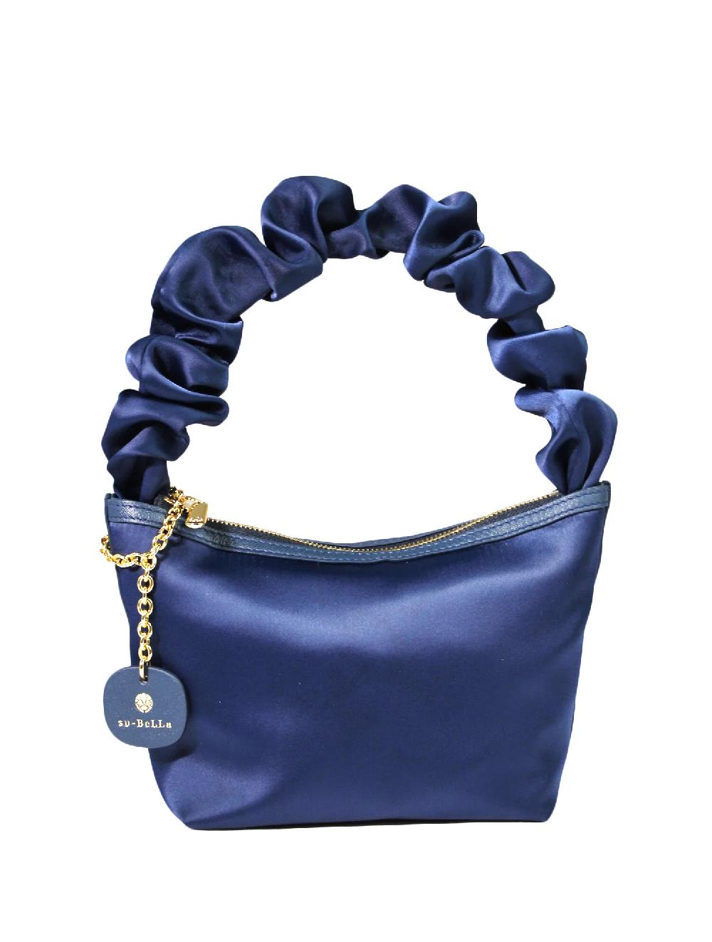 subella london Sisi Midnight Blue Scrunchie Tote