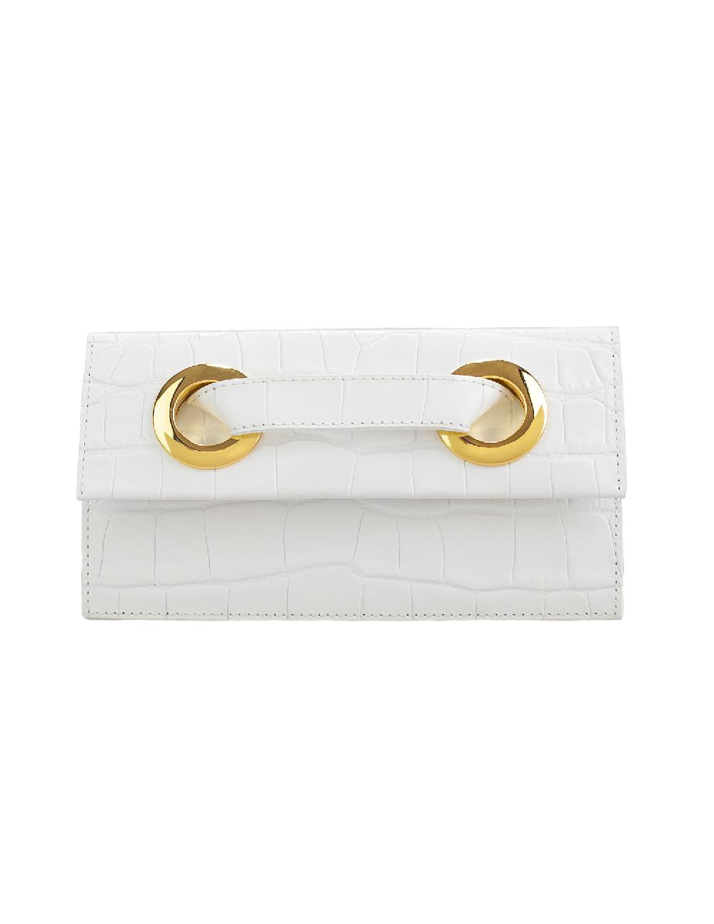 subella london Tito • White Croc & Gold