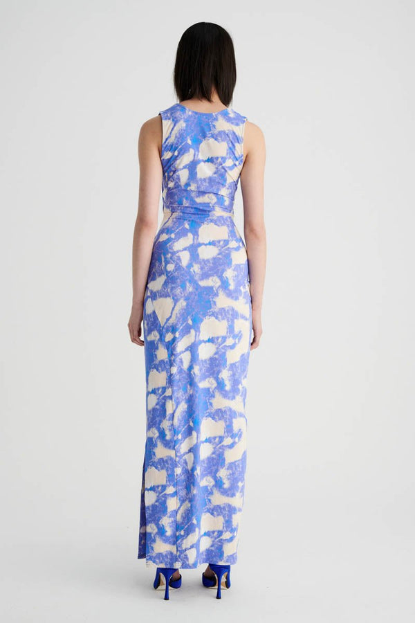 Suboo Marble Sleeveless Reversible Twist Front Maxi Dress