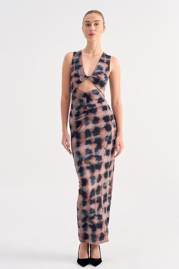 suboo Shibori Sleeveless Reversible Twist Front Maxi