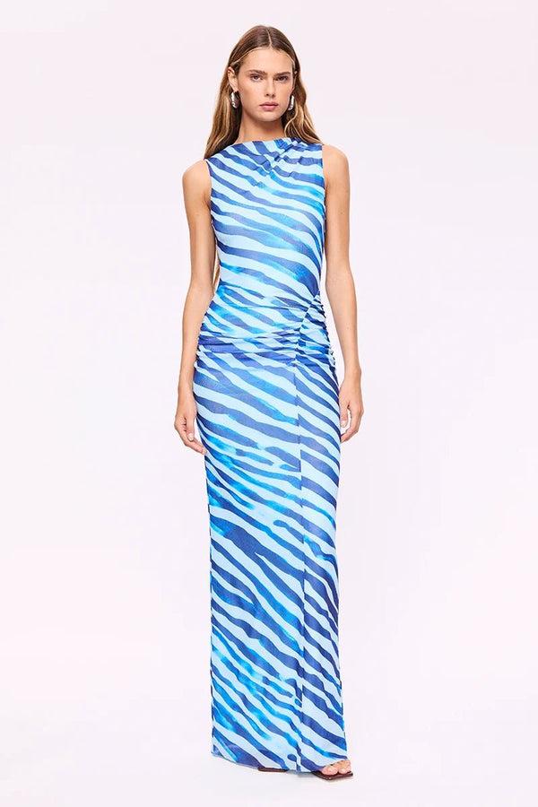 suboo Aleks Zebra Sleeveless Maxi Dress