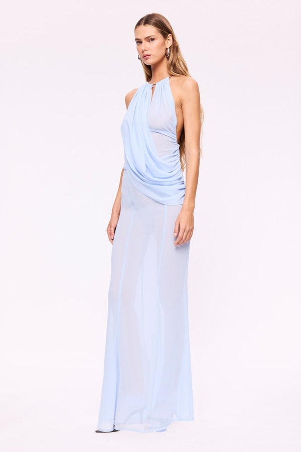 Suboo Annalese Draped Gown-Ice Blue