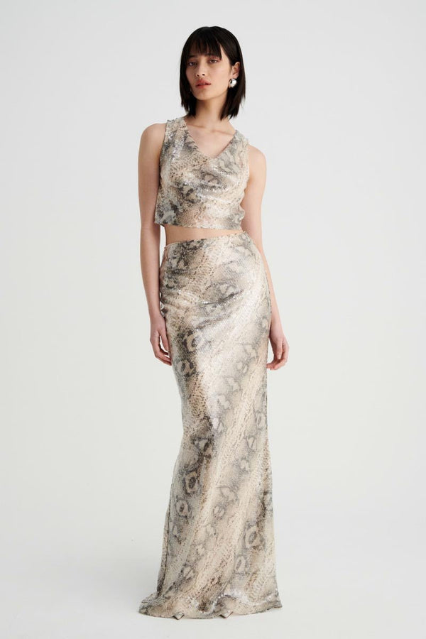 suboo Aquarius Cowl Neck Crop Top