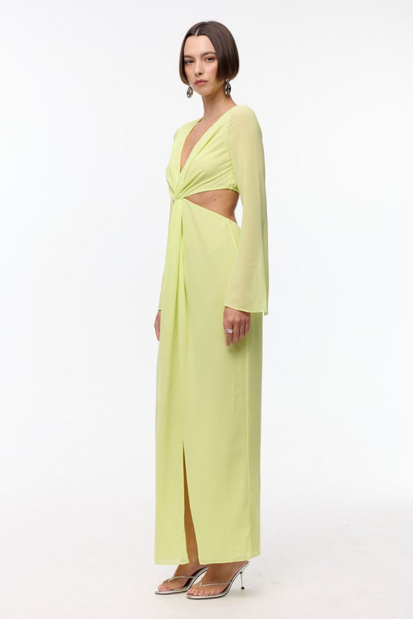 Suboo Audrey Twist Front Maxi -Chartreuse