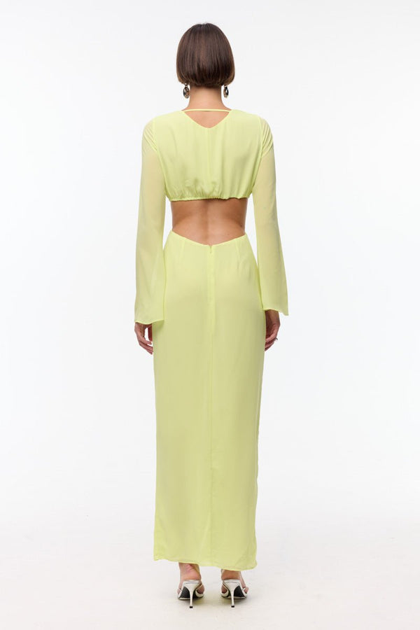 Suboo Audrey Twist Front Maxi -Chartreuse