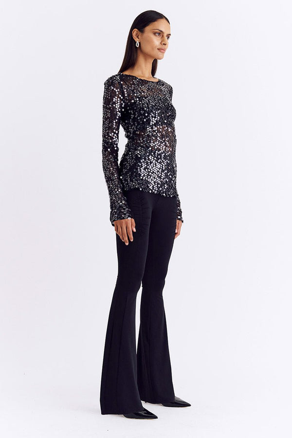 Suboo Ava Lace Sequin Long Sleeve Top