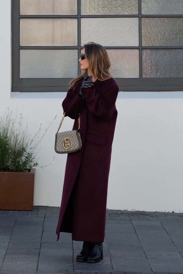 Suboo Bowie Brushed Coat - Bordeaux