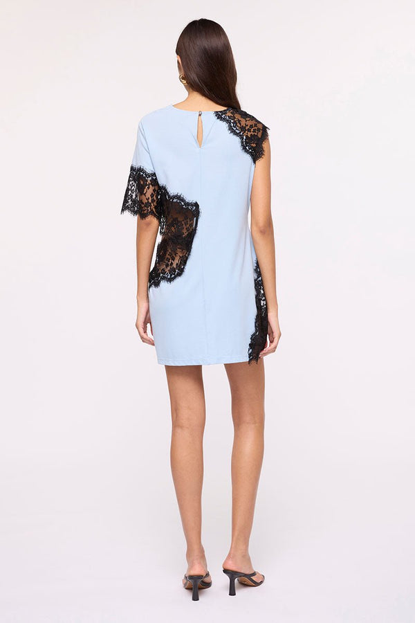 Suboo Carina Lace Mini Dress - Blue And Black