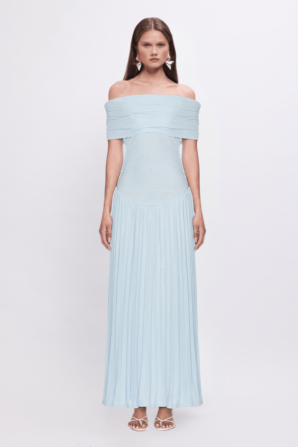 suboo Christy Mesh Sheer Skirt Dress - Sky Blue
