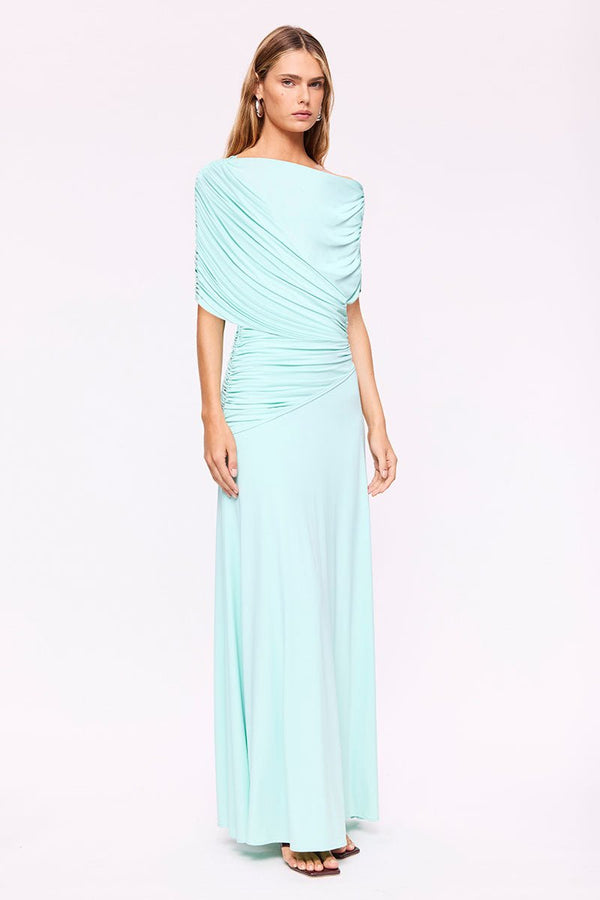 suboo Emily Draped Ruched Maxi Dress