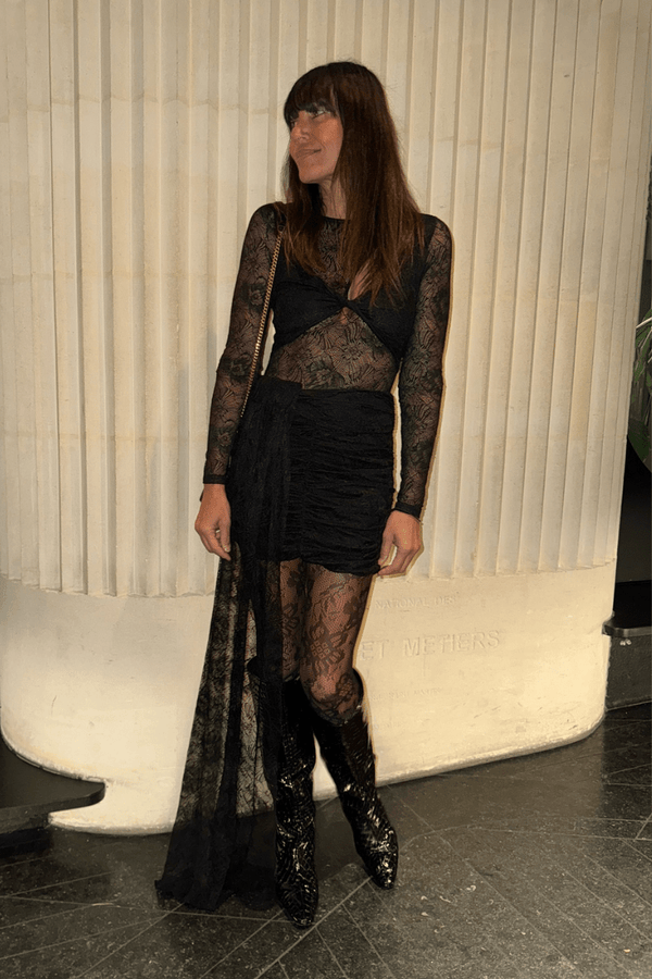 Suboo Gemini Detachable Train Lace Mini Skirt