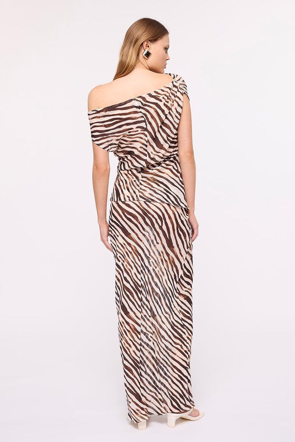 Suboo Gigi Zebra Bias Maxi Skirt