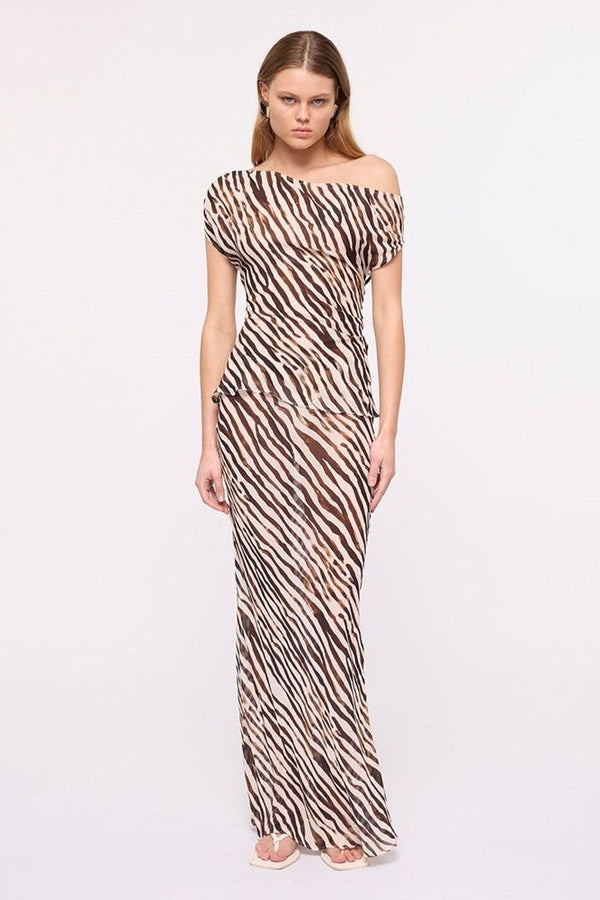 suboo Gigi Zebra Drape Top