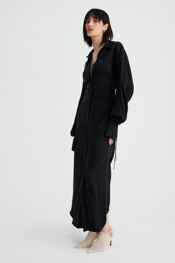 Suboo Halley Maxi Shirt Dress - Black