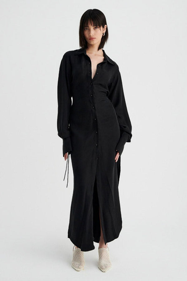 suboo Halley Maxi Shirt Dress - Black