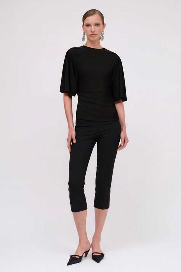 suboo Ivy Cape Sleeve Top - Black