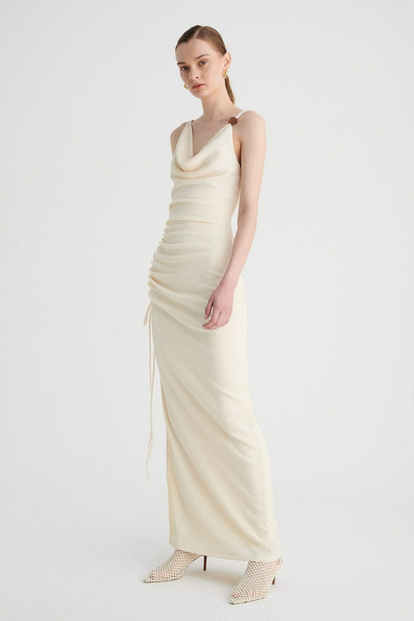 Suboo Jacqui Cowl Maxi Dress - Cream