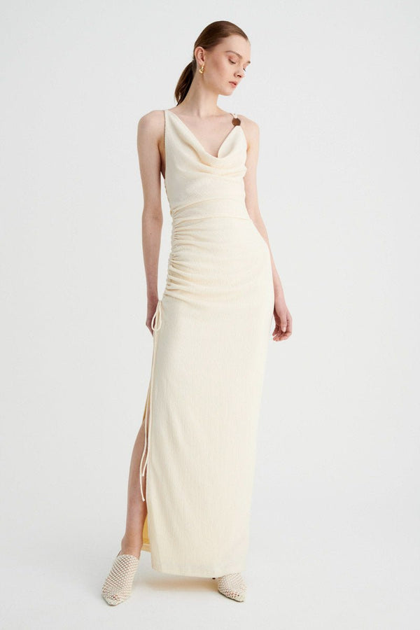 suboo Jacqui Cowl Maxi Dress - Cream