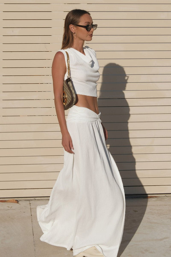 Suboo Jacqui Rouched Maxi Skirt - White
