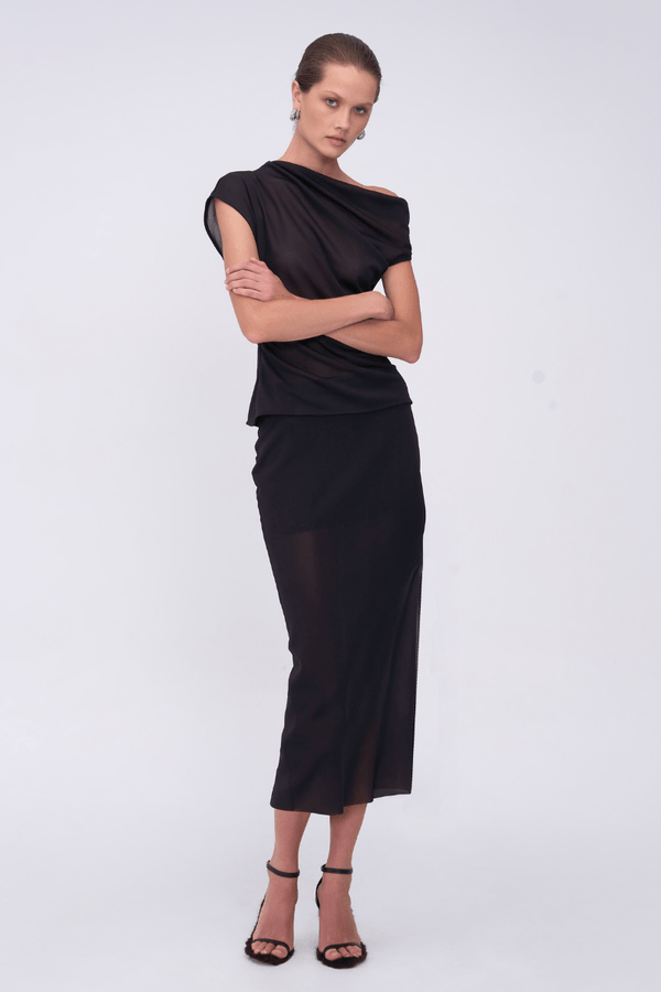 Suboo Jean Draped Shell Top