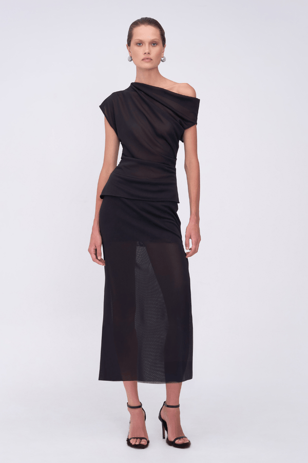 suboo Jean Draped Shell Top